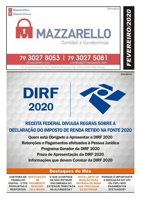 INFORMATIVO DE FEVEREIRO 2020