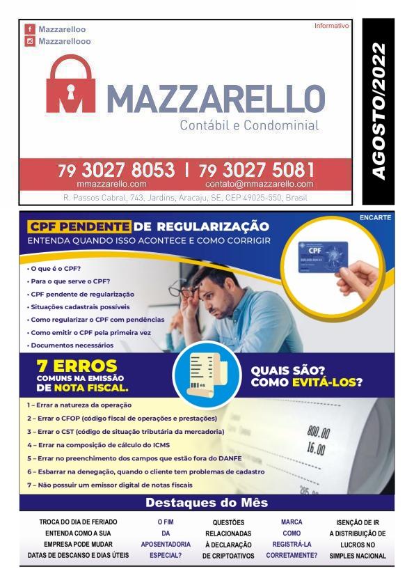 INFORMATIVO DE AGOSTO 2022